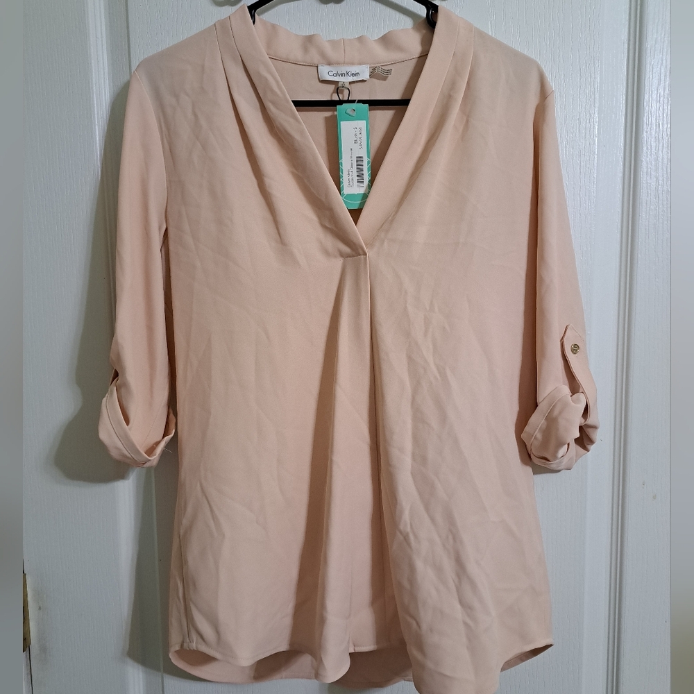 Calvin Klein Blush Pink Top Size Small NWT